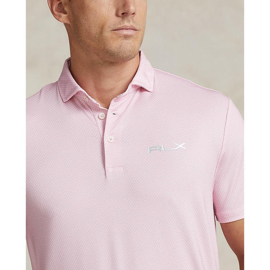 Translation missing: en.RLX Ralph Lauren Men's Pin Dot Airflow Performance Polo Golf Shirt Pink-XL