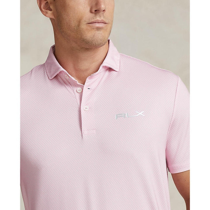 Translation missing: en.RLX Ralph Lauren Men's Pin Dot Airflow Performance Polo Golf Shirt Pink-XL