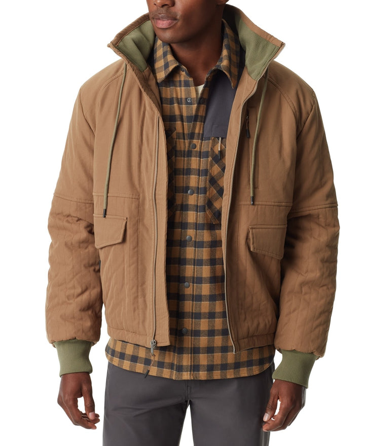 Translation missing: en.Bass Outdoor Men's Premium Quilted Bomber Jacket - Ermine Brown-Large