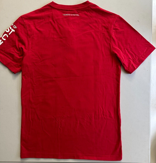 Translation missing: en.Tango Hotel Men's Kandinsky Veiled Glow T-Shirt in Red-Size Small