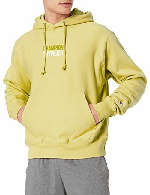 Translation missing: en.Champion Men's Relax-Fit Reverse Weave Logo Hoodie Lemon Glacier-Small