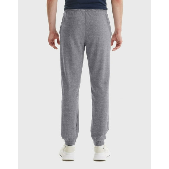 Translation missing: en.Hanes Men's Tri-Blend French Terry Jogger Pants Gray Black Heather-Medium 32-34W