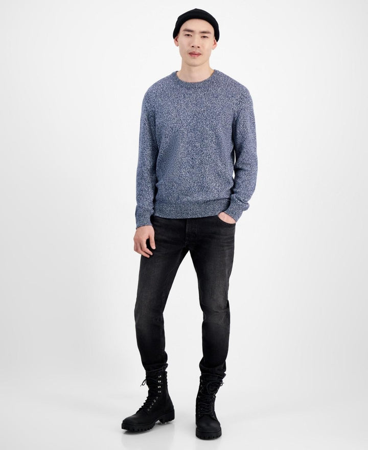Translation missing: en.Mode of One Men's Long-Sleeve Relaxed Crewneck Sweater Blue Asphalt-Small