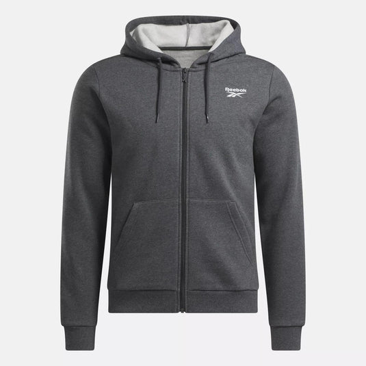 Translation missing: en.Reebok Identity Full-Zipper Sweatshirt Dark Grey Heather Size Small Fleece Logo