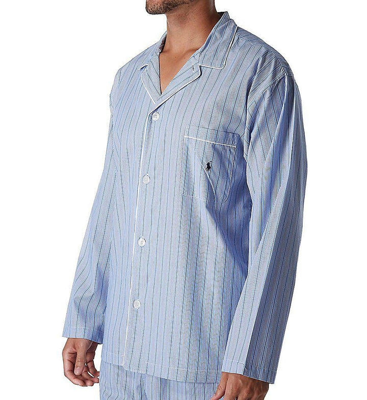Translation missing: en.Polo Ralph Lauren Mens Big &amp; Tall Blue Men's Pajama Top - Andrew Stripe-1XLT