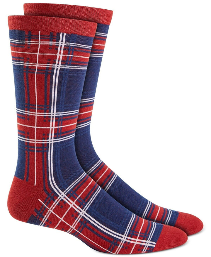 Translation missing: en.Club Room  Lot of 3 Holiday Plaid Crew Socks Red Multi-One Size