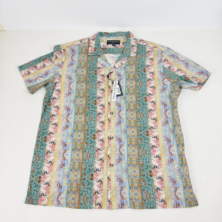 Translation missing: en.Paisley &amp; Gray Men's Slim Fit Multi Print Button Front Camp Shirt Multi-XL