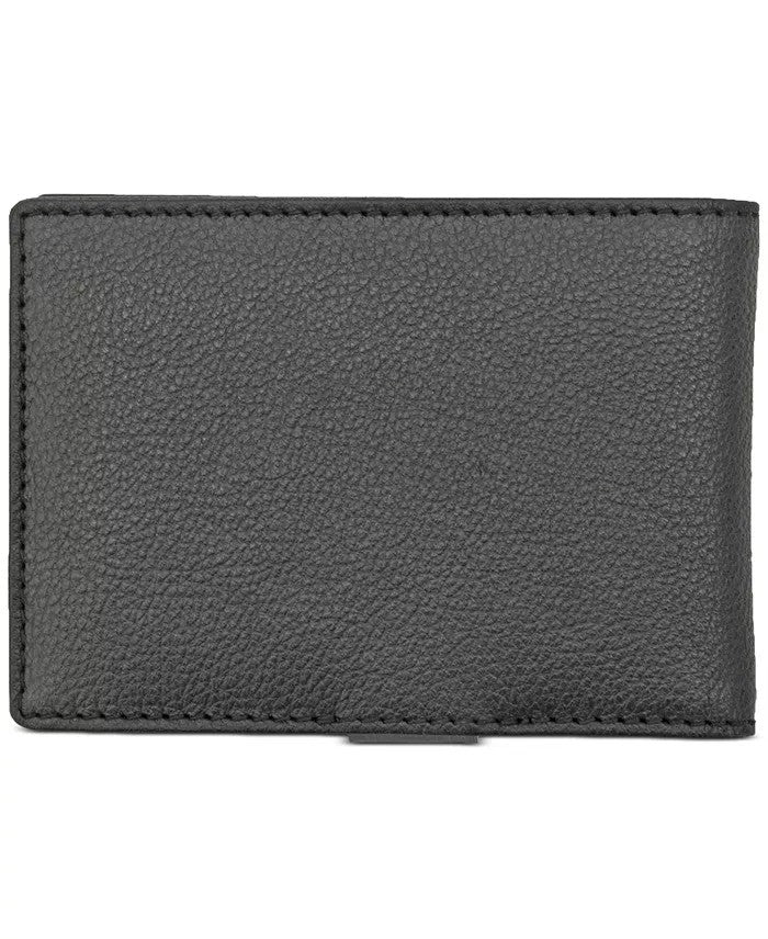 Translation missing: en.ITech Men's Pebble Leather Bi-Fold Wallet &amp; Money Clip - Black 4.5"x3"x0.37"