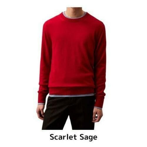 Translation missing: en.Calvin Klein Sweater Scarlet Sage Red Size XL All Cashmere Crewneck Reg Fit