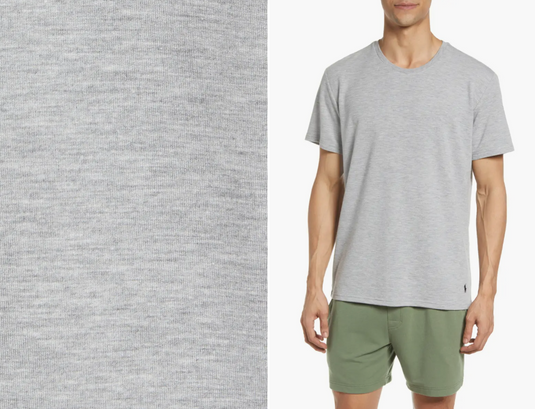 Translation missing: en.Polo Ralph Lauren Mini Terry Crewneck Pajama Shirt in Grey-XL