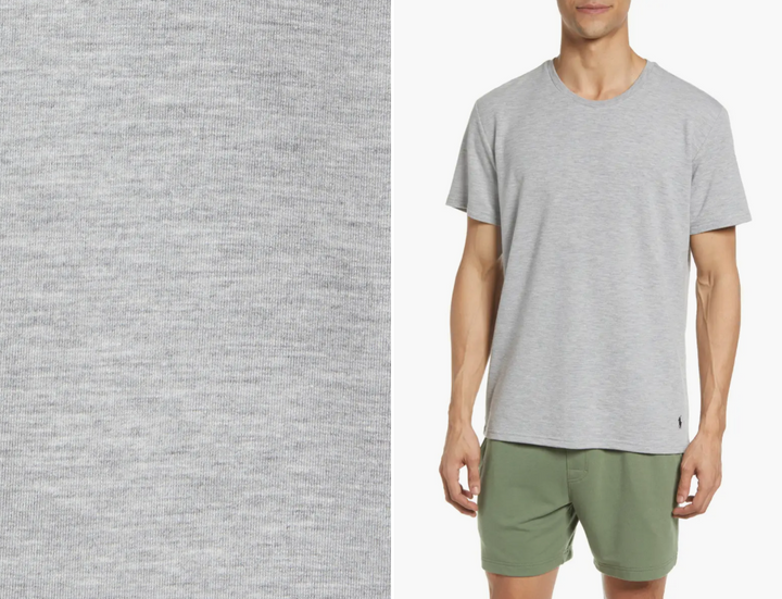 Translation missing: en.Polo Ralph Lauren Mini Terry Crewneck Pajama Shirt in Grey-XL