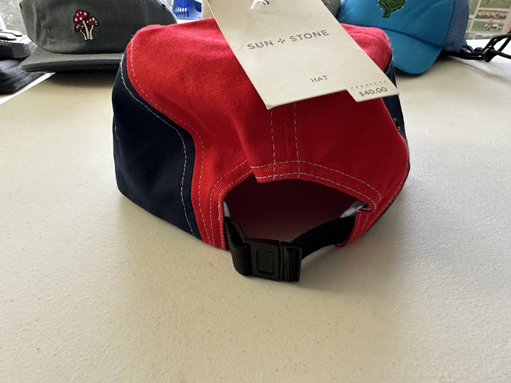 Translation missing: en.Sun + Stone Mens Colorblocked Panel Cap Red/blue Multi-O/S