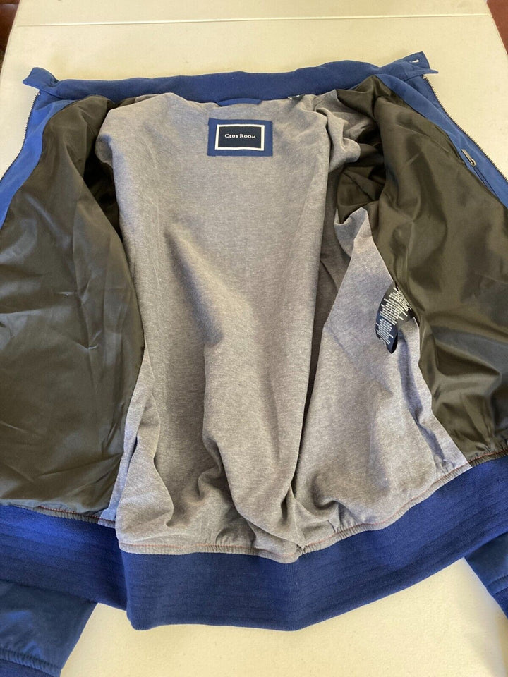 Translation missing: en.Club Room Men's Regular-Fit Color Block Bomber Jacket Red/White/Blue-Medium
