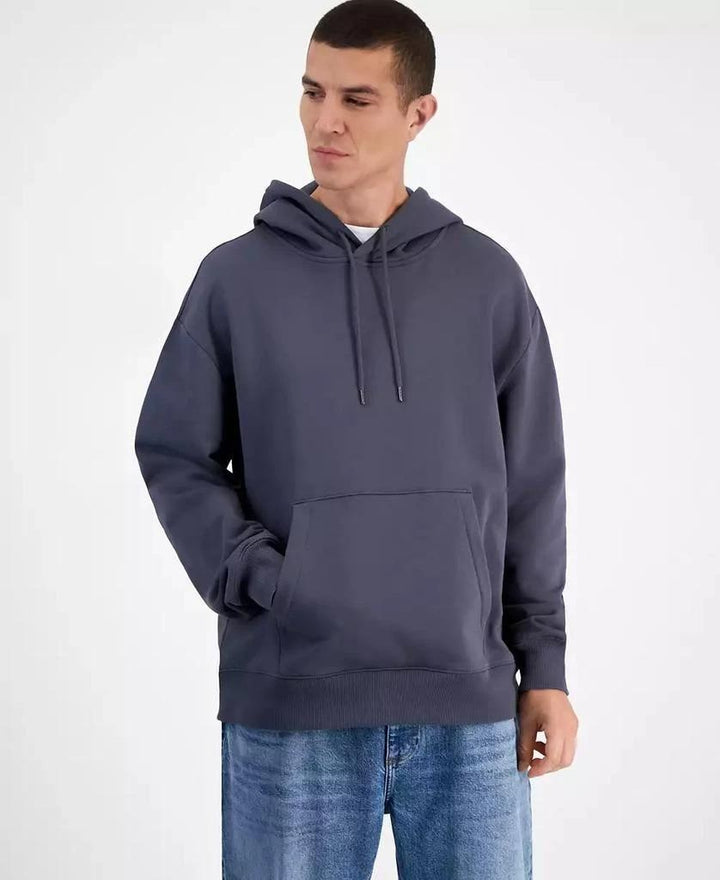 Translation missing: en.Mode of One Men's Relaxed-Fit Fleece Hoodie Ebony Grey-Small