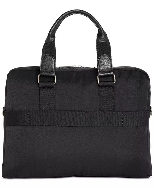 Translation missing: en.Alfani Mens Faux Trim Organizational Messenger Briefcase Black 16W x 12"H x 2"D