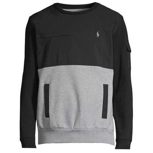 Translation missing: en.Polo Ralph Lauren Men's Water Repellent Hybrid Sweatshirt in Grey Heather-Small