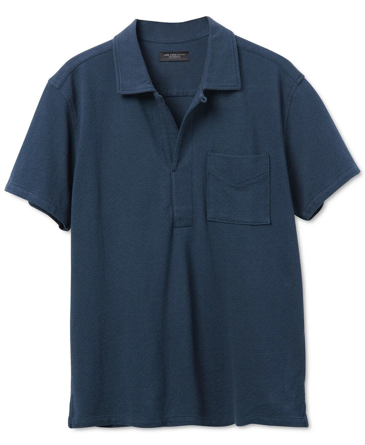 Translation missing: en.Junk Food Men's Elliot Short Sleeve Fashion Polo Shirt in Open Blue-Size 2XL