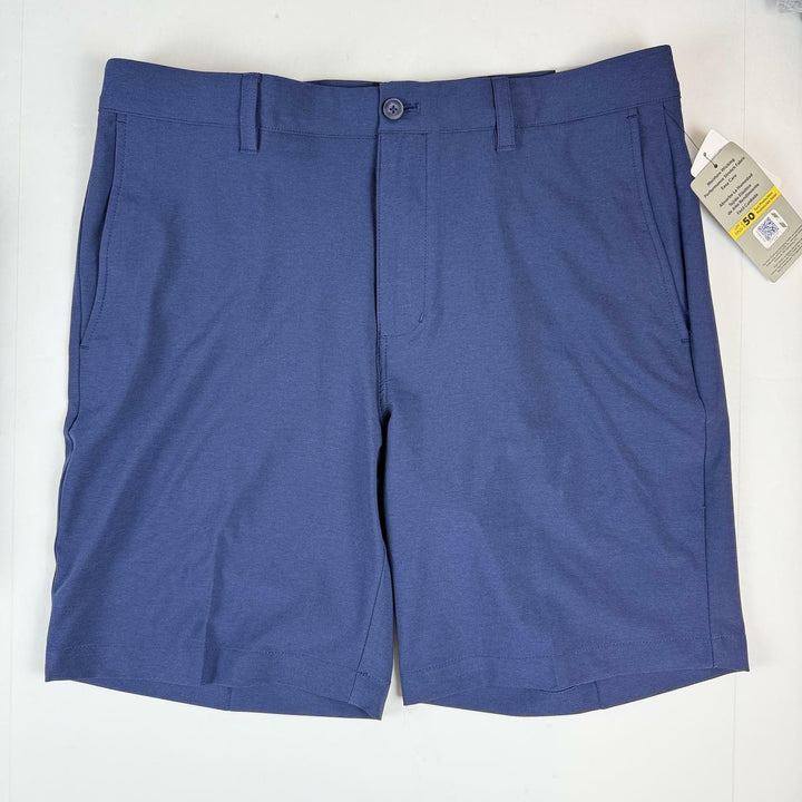 Translation missing: en.PGA Tour Golf Shorts Dark Peacoat Heather Blue Size 38 Two-Tone 8in Inseam