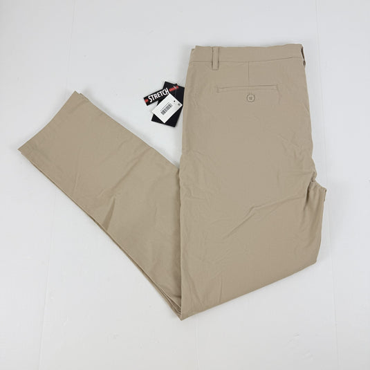 Translation missing: en.Galaxy Men's Chinos 36x30 Khaki Slim Fit Stretch Flat Front Performance