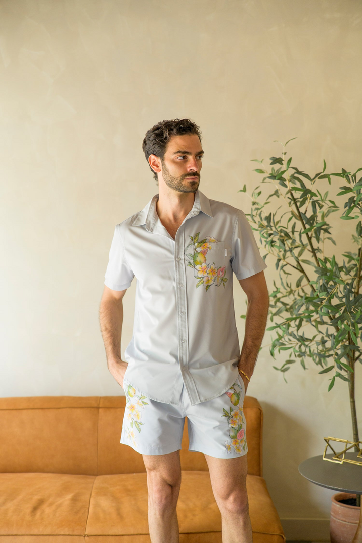 Translation missing: en.Mavrans Men's Hawaiian Weekend Shirt Button-Up UPF 50 Beige-Medium