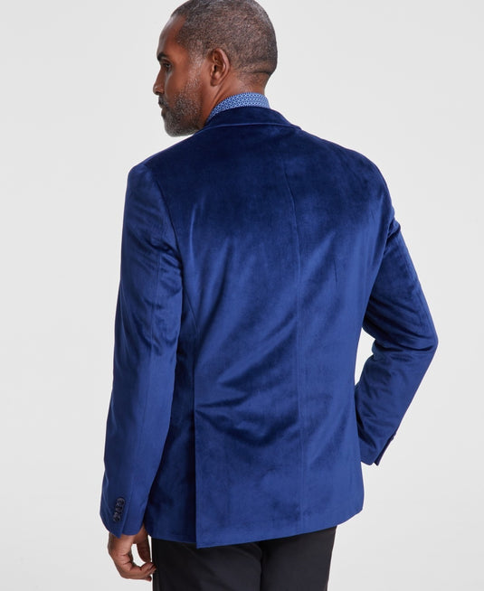 Translation missing: en.Alfani Men's Slim-Fit Solid Velvet Sport Coat in Navy-36R