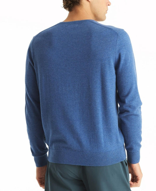Translation missing: en.Nautica Men's Navtech Performance Reg-Fit Soft V-Neck Sweater Blue Heather-XL