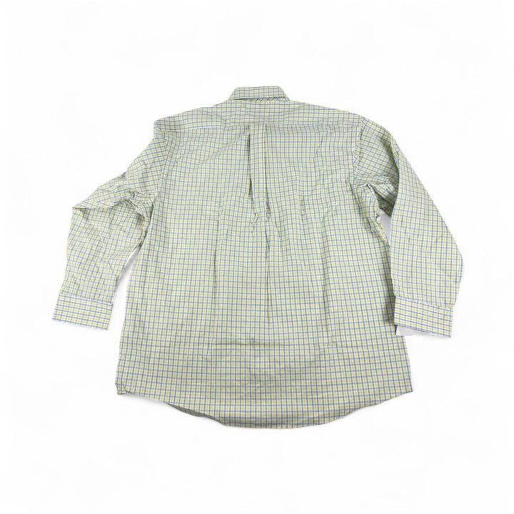 Translation missing: en.Club Room Men's Regular-Fit Gingham Cotton Dress Shirt Yellow Blue-17 32/33