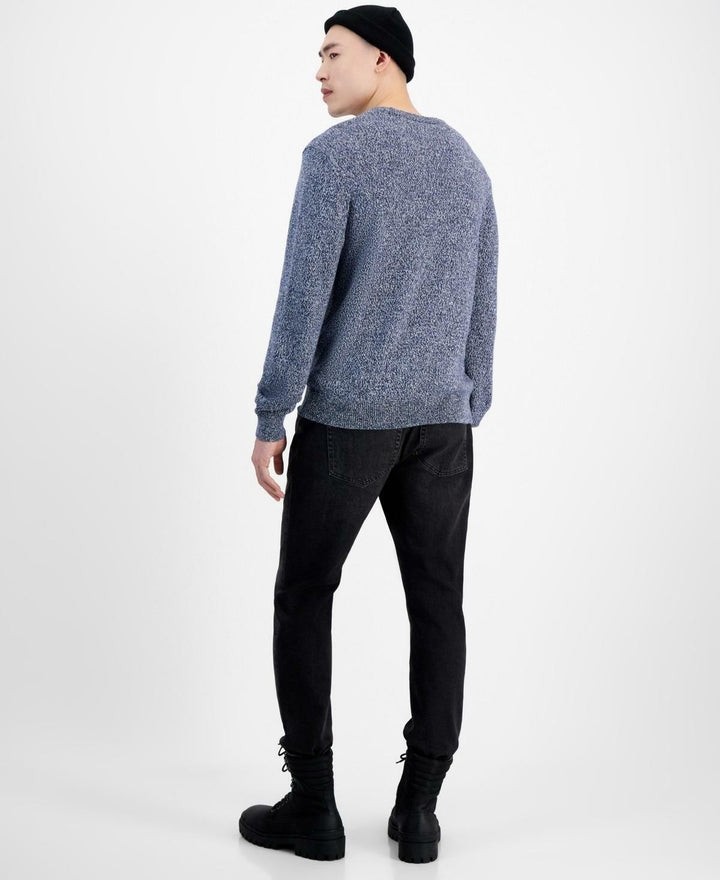 Translation missing: en.Mode of One Men's Long-Sleeve Relaxed Crewneck Sweater Blue Asphalt-XL