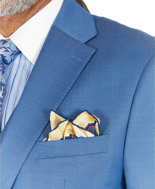 Translation missing: en.Tayion Collection Agordy Men's Blue Classic-Fit Wool Suit Separate Jacket-38R