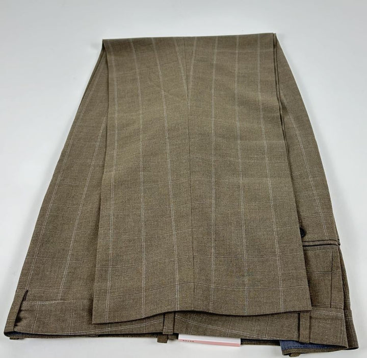 Translation missing: en.Perry Ellis Portfolio Men's Modern-Fit Resolution Dress Pants Dk Beige-40/30
