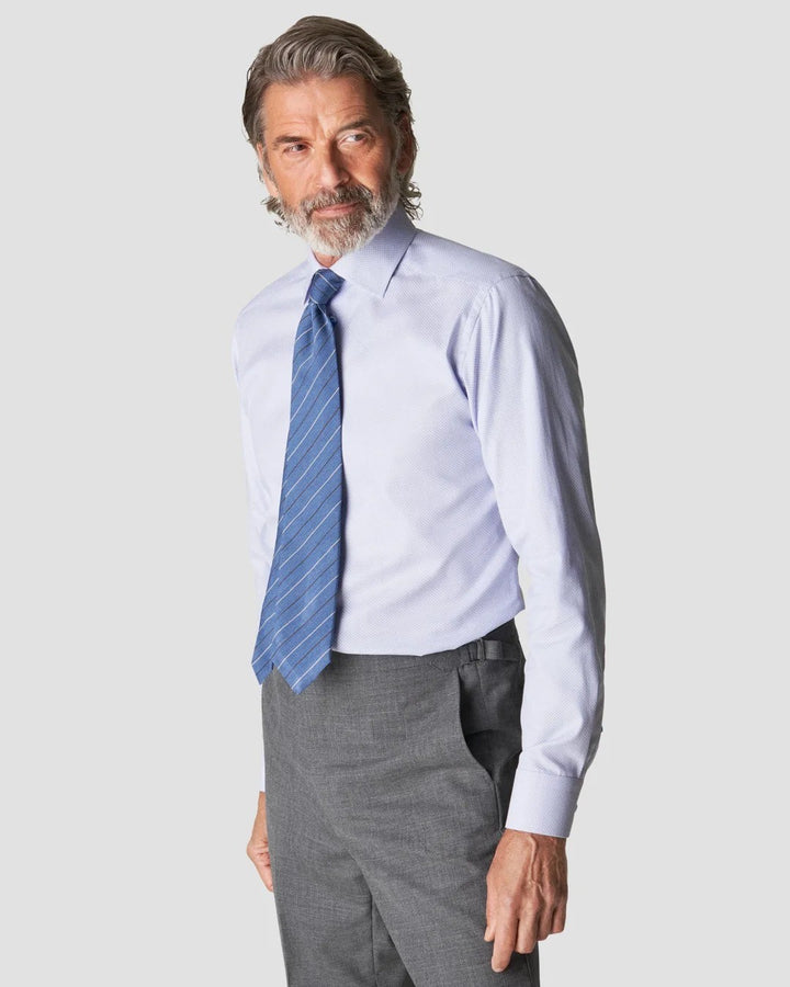 Translation missing: en.Eton Men's Slim Fit Brocade Dress Shirt in Light/Pastel Blue Size EU38 US15