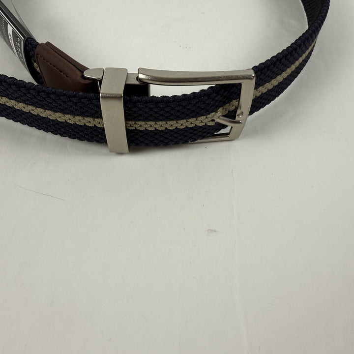 Translation missing: en.Perry Ellis Portfolio Men's Woven Webbed  Reversible Belt Black Blue-Size 32
