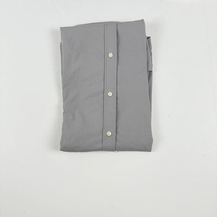 Translation missing: en.Michael Kors Men's Stretch Button-Front Shirt - Alloy Grey-Medium 15-15.5
