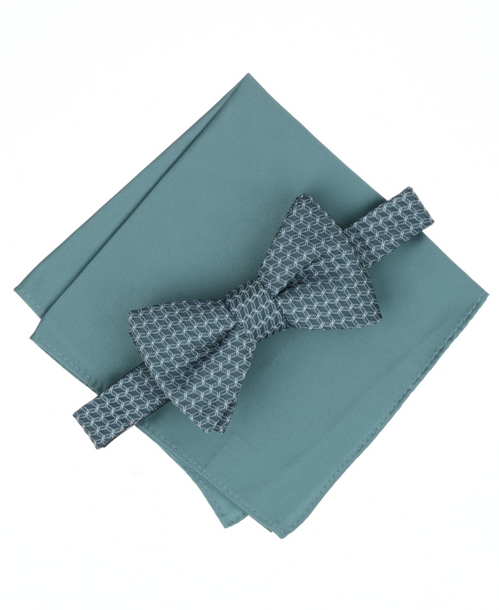 Translation missing: en.Alfani Men's Textured Bow Tie &amp; Pocket Square Set Wedding Formal Volume Pricing