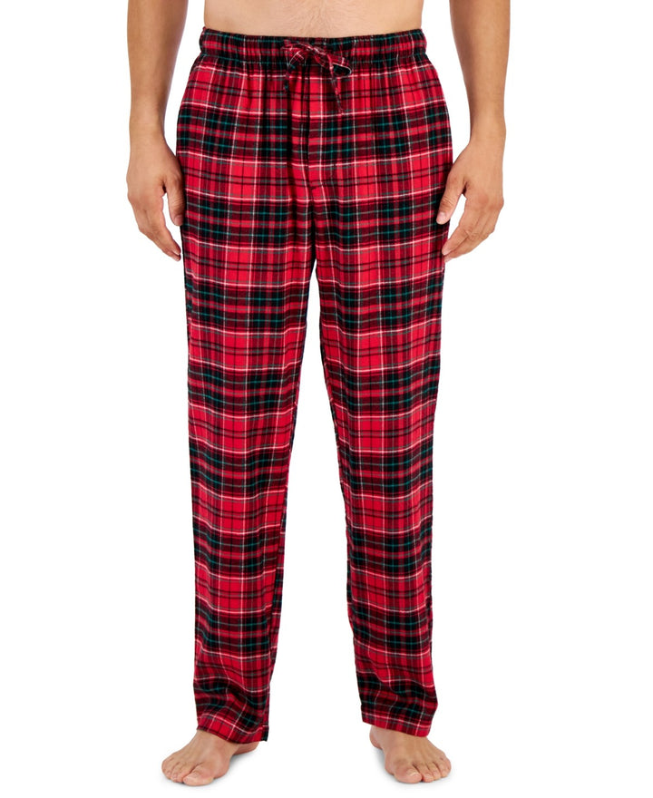 Translation missing: en.Club Room Men's Cotton Flannel Plaid Pajama Pants Red-Small
