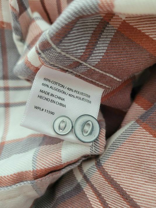 Translation missing: en.Weatherproof Vintage Men's Burnout Flannel Shirt Snow-Size Small