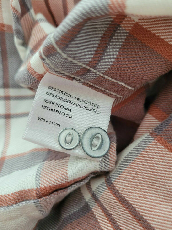 Translation missing: en.Weatherproof Vintage Men's Burnout Flannel Shirt Snow-Size Small