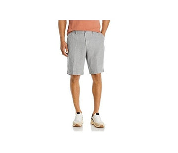Translation missing: en.The Men's Store at Major Dept Store Linen Micro-Houndstooth Sport Shorts Grey-36
