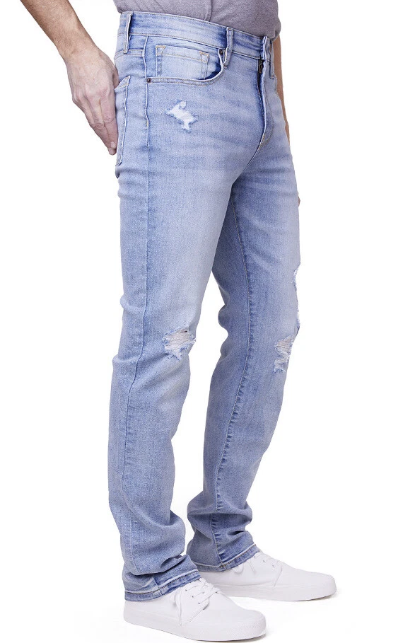 Translation missing: en.Lazer Men's Straight-Fit Disstressed Jeans Stretch Dennis Blue-32x30