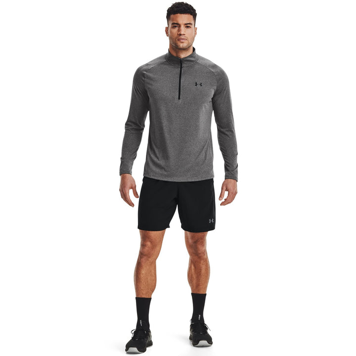 Translation missing: en.Under Armour Ua Tech Half-Zip Pullover Carbon Heather/Black Size 2XL Mens Loose