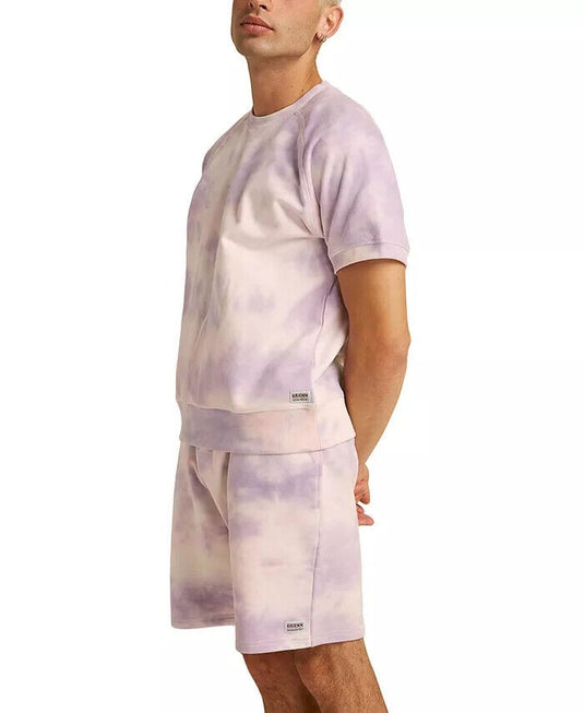 Translation missing: en.Guess Men's Originals Kit Classic-Fit Tie-Dyed French Terry Shorts Lt Purple-Sm