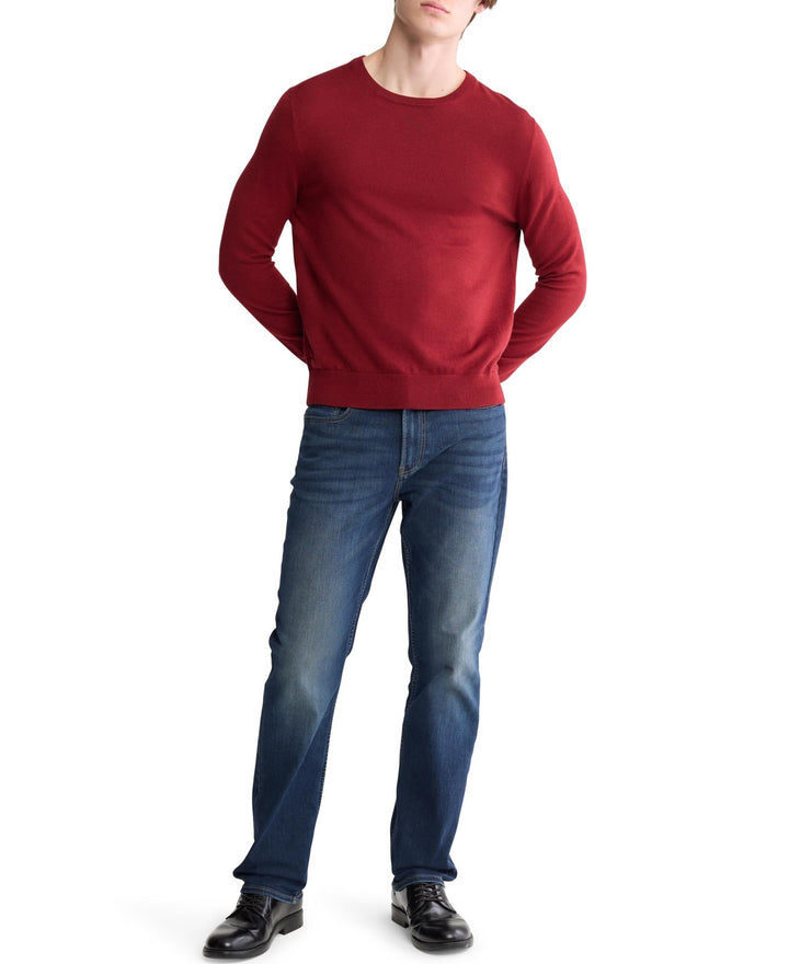 Translation missing: en.Calvin Klein Sweater Syrah Red 2XL Mens Extra Fine Merino Wool Blend Relaxed Fit