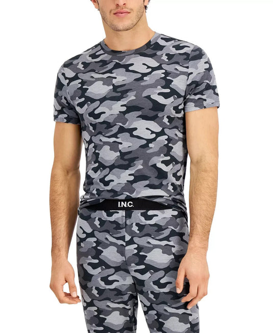 Translation missing: en.International Concepts Men's Modal Blend Camo-Print Pajama Top Gray Camo-Medium
