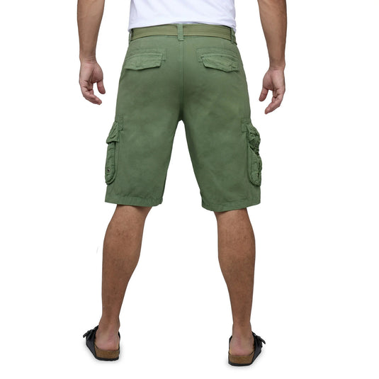 Translation missing: en.RAW X Men's Belted Classic Fit 12.5" Cotton Cargo Shorts Grass Green-50W