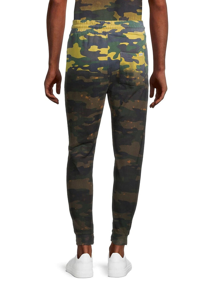 Translation missing: en.Eleven Paris Men's Acid Camo Fleece Jogger Destroyed in Acid Green Camo-Large