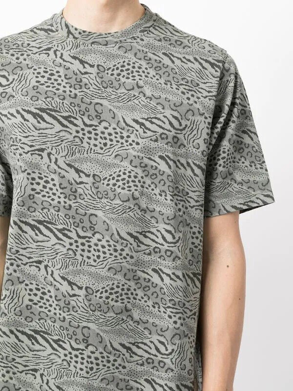 Translation missing: en.Kenzo Men's Graphic Animal Print Tee in Grey-Size Small