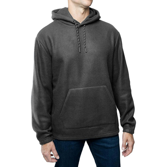 Translation missing: en.Lazer Mens Polar Fleece Pullover Hooded Sweatshirt in Gray-Medium