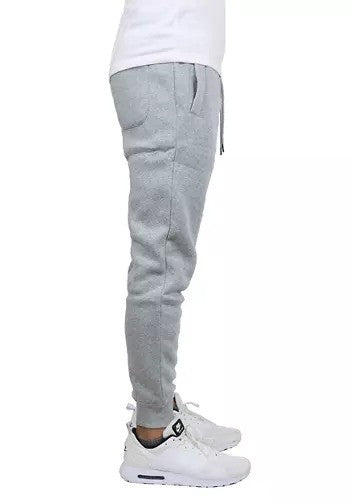 Translation missing: en.Galaxy By Harvic Men's Fleece Slim Fit Jogger Pants in Heather Gray-Medium