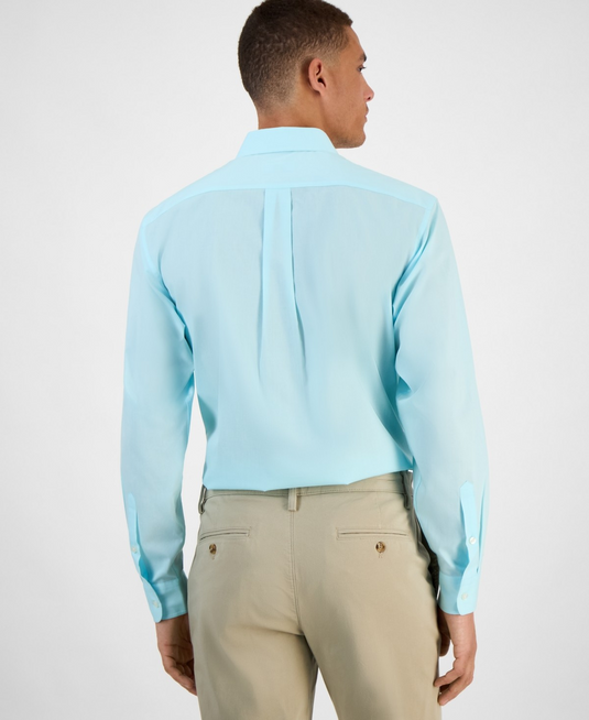 Translation missing: en.Club Room Men's Regular Fit Solid Dress Shirt Cotton Blend Mint Green-2XL