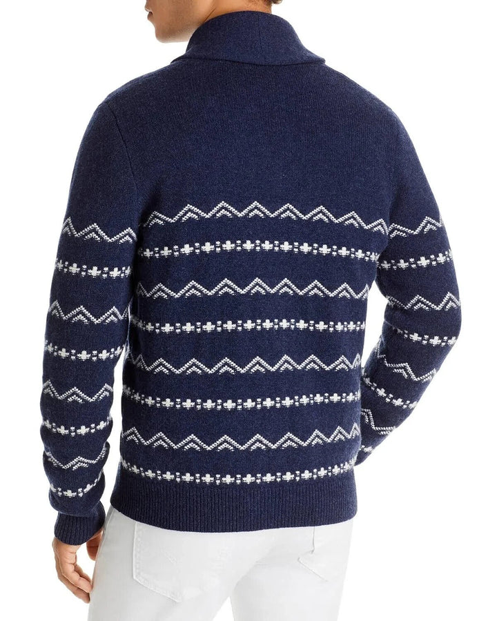 Translation missing: en.Major Department Store Designer Reg Fit Merino Wool Cardigan in Indigo Artic-S